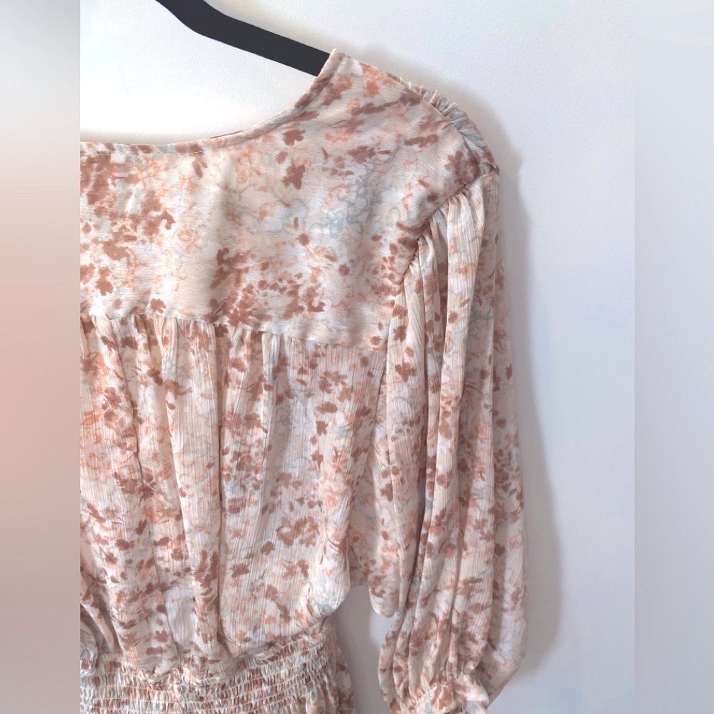 Lovestitch Floral Sheer Flowy Mini Dress Sz Small Boho Romantic Cottage Romantic - Picture 13 of 15